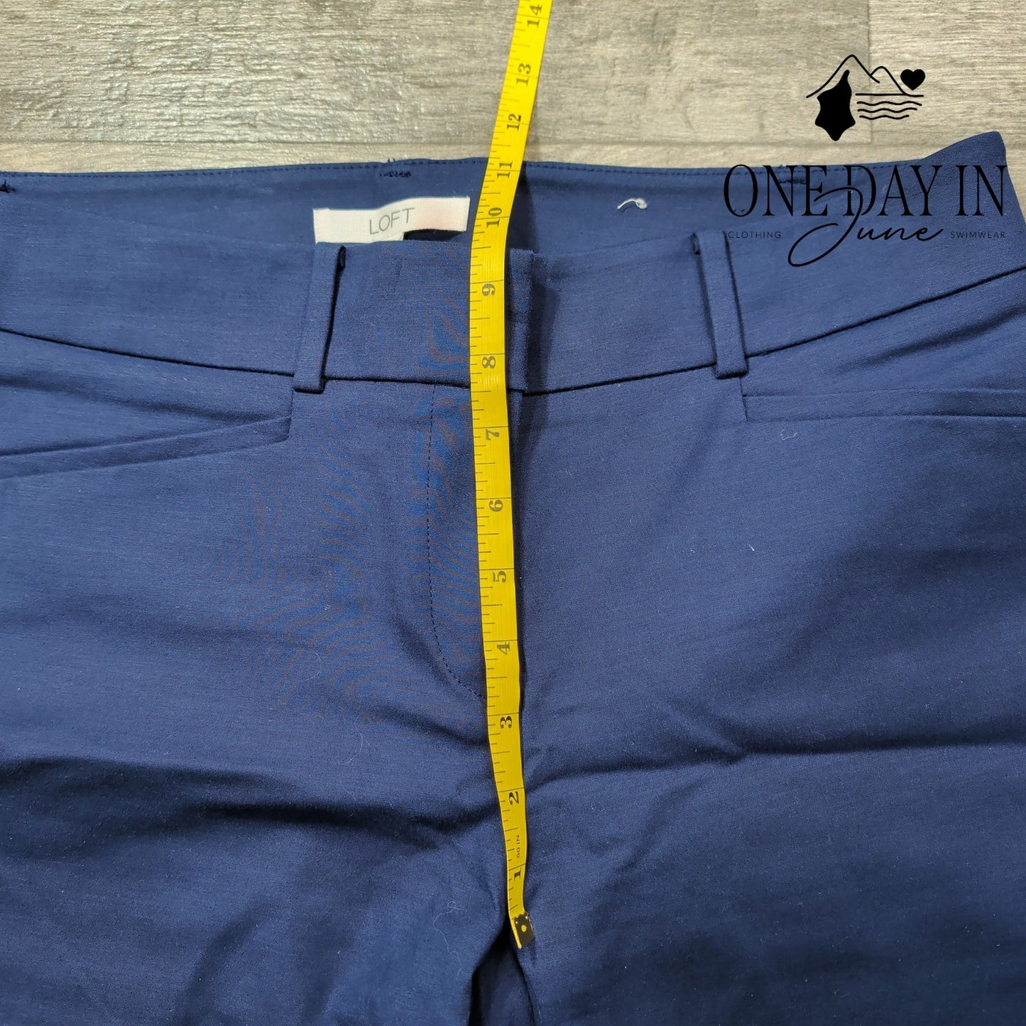 Loft Marisa Riviera Crop Pants Navy Blue Slim Straight NWT Size 6