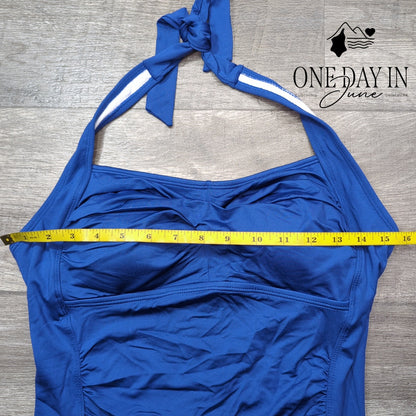 Ekouaer Halter One Piece Swimsuit Size L