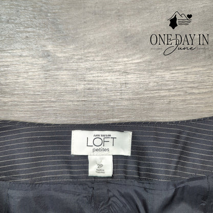 Loft Petite Pin Stripe Skirt Size 2P