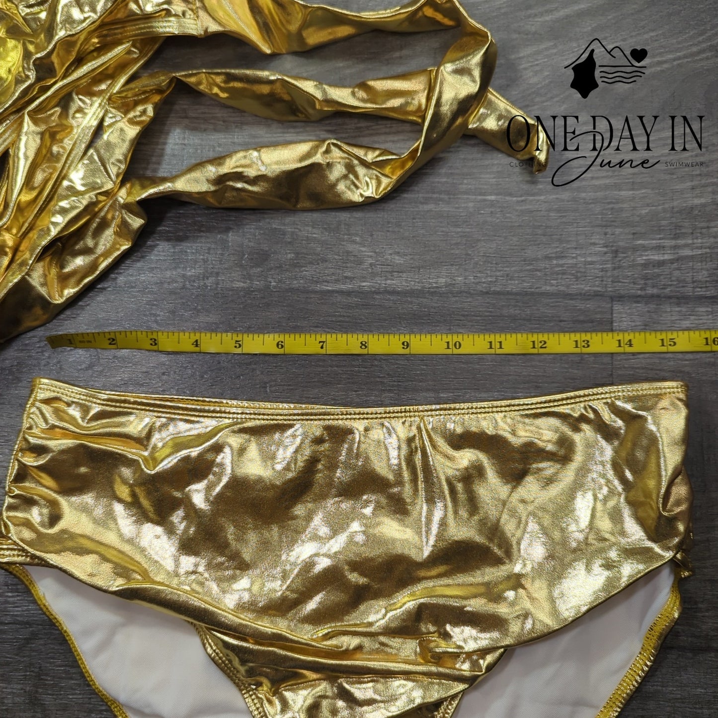 MakeMeChic Cross Front Tie Wrap Bikini Swimsuit Size 1XL