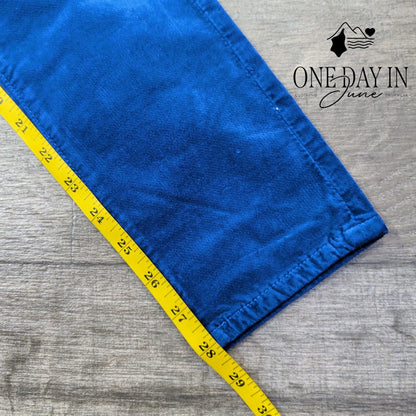 AG Adriano Goldschmied The Legging Ankle Blue Velveteen Jeans NWT Size 4 (27)