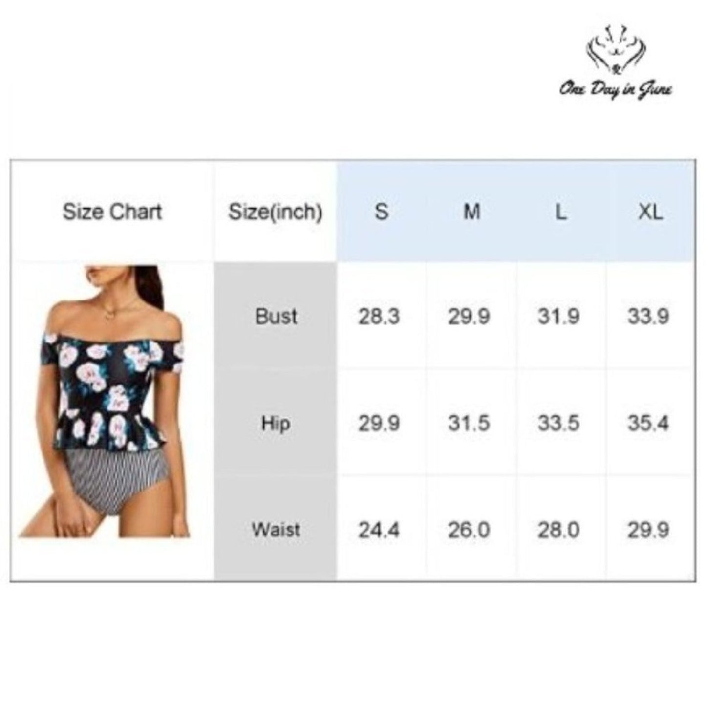 Ferbia High Waist Falbala Bikini Swimsuit Size L