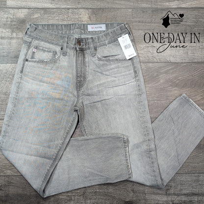 AG Adriano Goldschmied Straight Leg Jeans Gray Denim NWT $215 Size 4 (27)