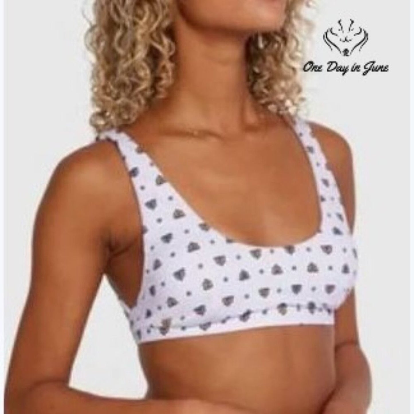 RVCA Foulard Bralette Bikini Top Lavender Floral Scoop Neck NWT Size XL
