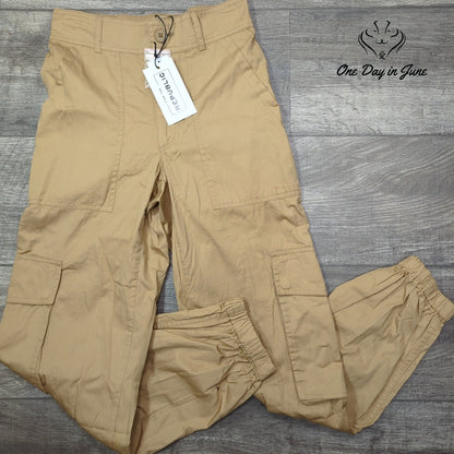 For the Republic Cargo Jogger Pants Khaki Tan Cotton NWT Size XS