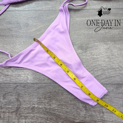 Aleumdr Adjustable Triangle Thong Bikini Swimsuit Size M