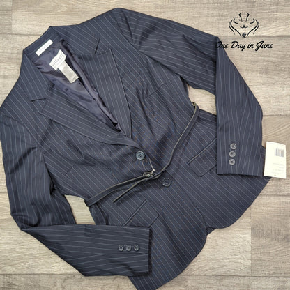 Villager Two Button Belted Blazer Size 6