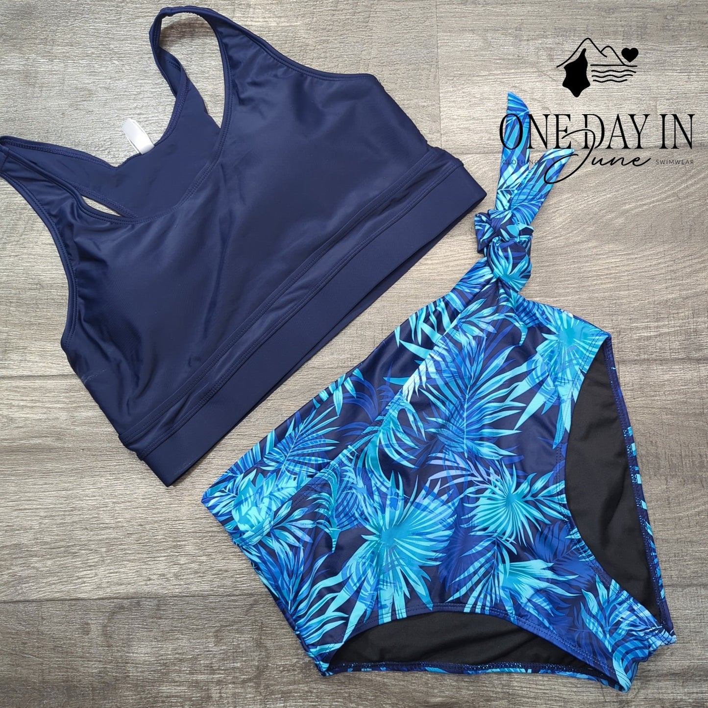 Dokotoo Crop Top High Waist Bikini Swimsuit Size L