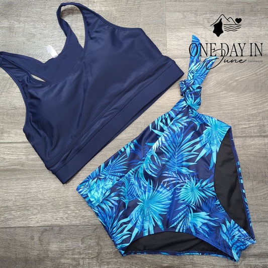 Dokotoo Crop Top High Waist Bikini Swimsuit Size L