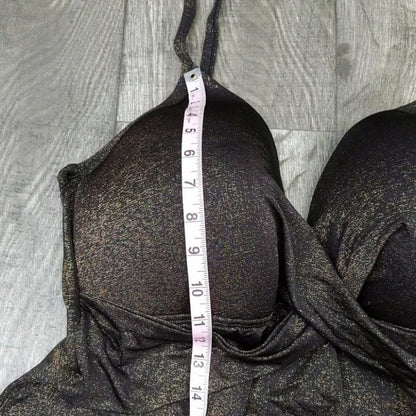 Kenneth Cole Push Up Mio One Piece Swimsuit Bronze Metallic NWT Size 3X