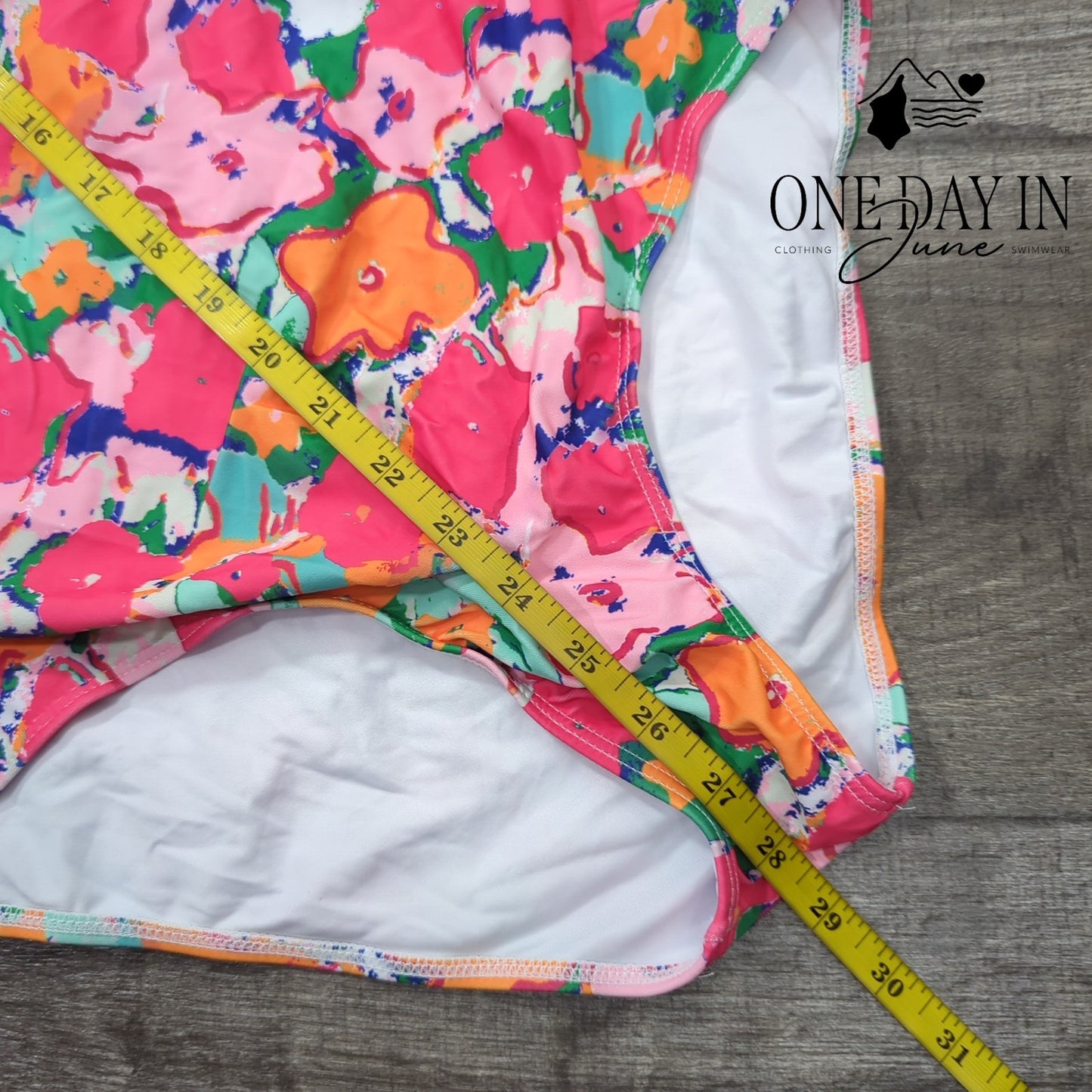 Aleumdr Floral Cage Back One Piece Swimsuit Size XL