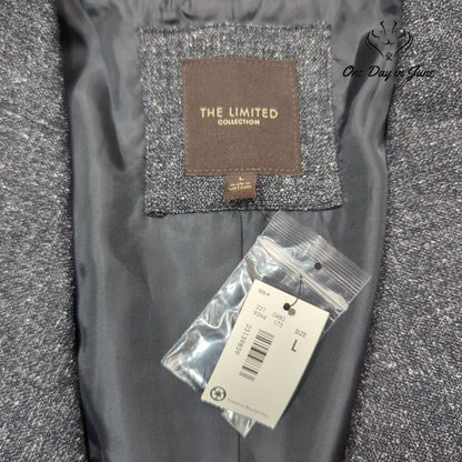 The Limited Collection Belted Blazer Tweed 2 Button Ruffle NWT Size L