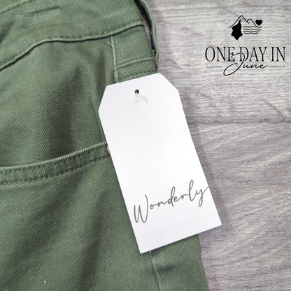 Wonderly High Rise Wide Leg Crop Jeans Size 16