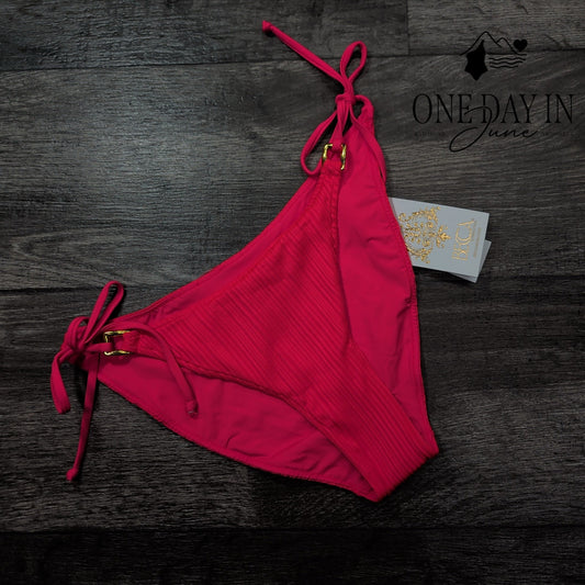 Becca Tie Side Ribbed Bikini Bottom Size M