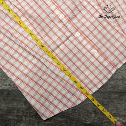attention Short Sleeve Button Down Top Size 14