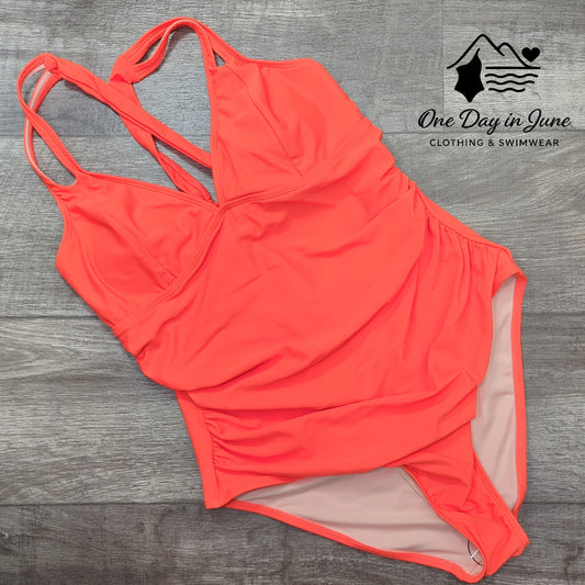 Cupshe V Neck Tie Back One Piece Swimsuit Size XL
