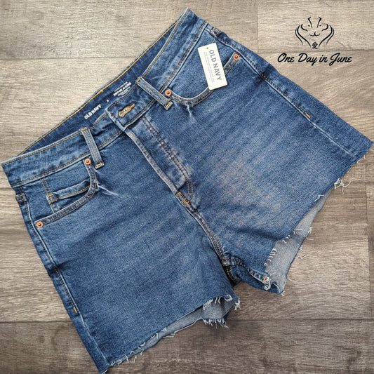 Old Navy Sky hi A Line Denim Shorts Size 6