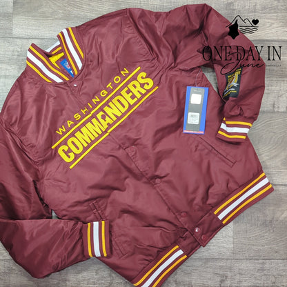 NFL Starter Burgandy Washington Commanders Snap Front Jacket Size S