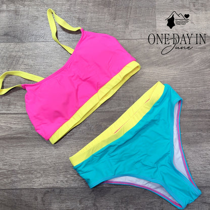Aleumdr Crop Bikini Swimsuit Size M