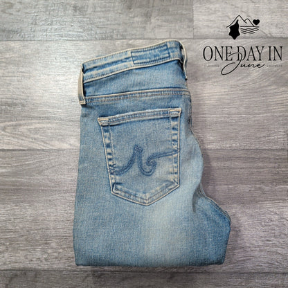 AG Adriano Goldschmied Faye Mid Rise Cigarette Jeans Blue NWT Size 4 (27)