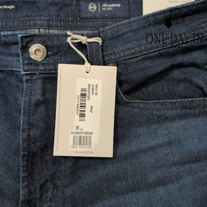 AG Adriano Goldschmied Kace Modern Straight Jeans Bridgeport Dark NWT Size 30X30