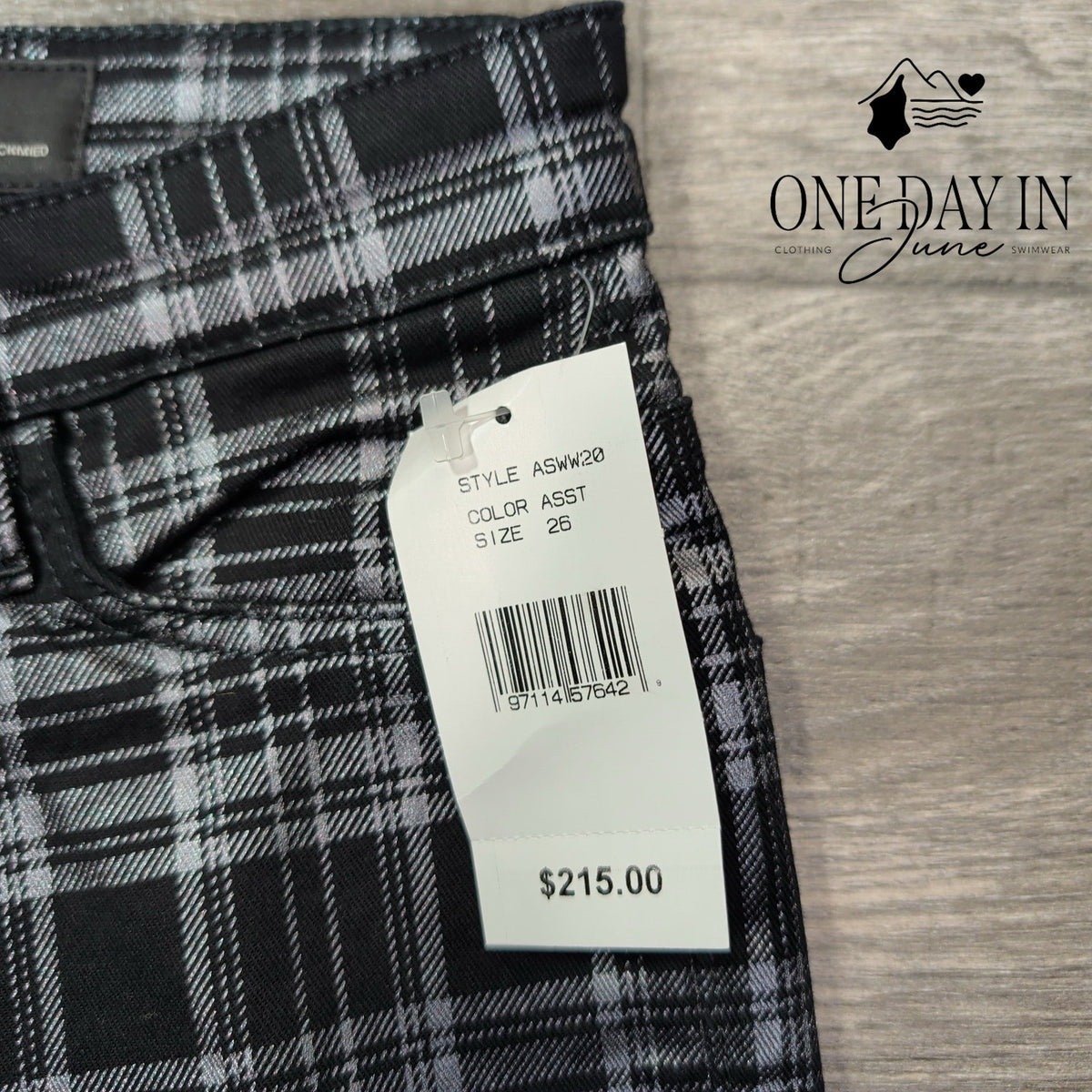 AG Adriano Goldschmied Farrah High Rise Skinny Plaid Jeans NWT Size 4 (27)