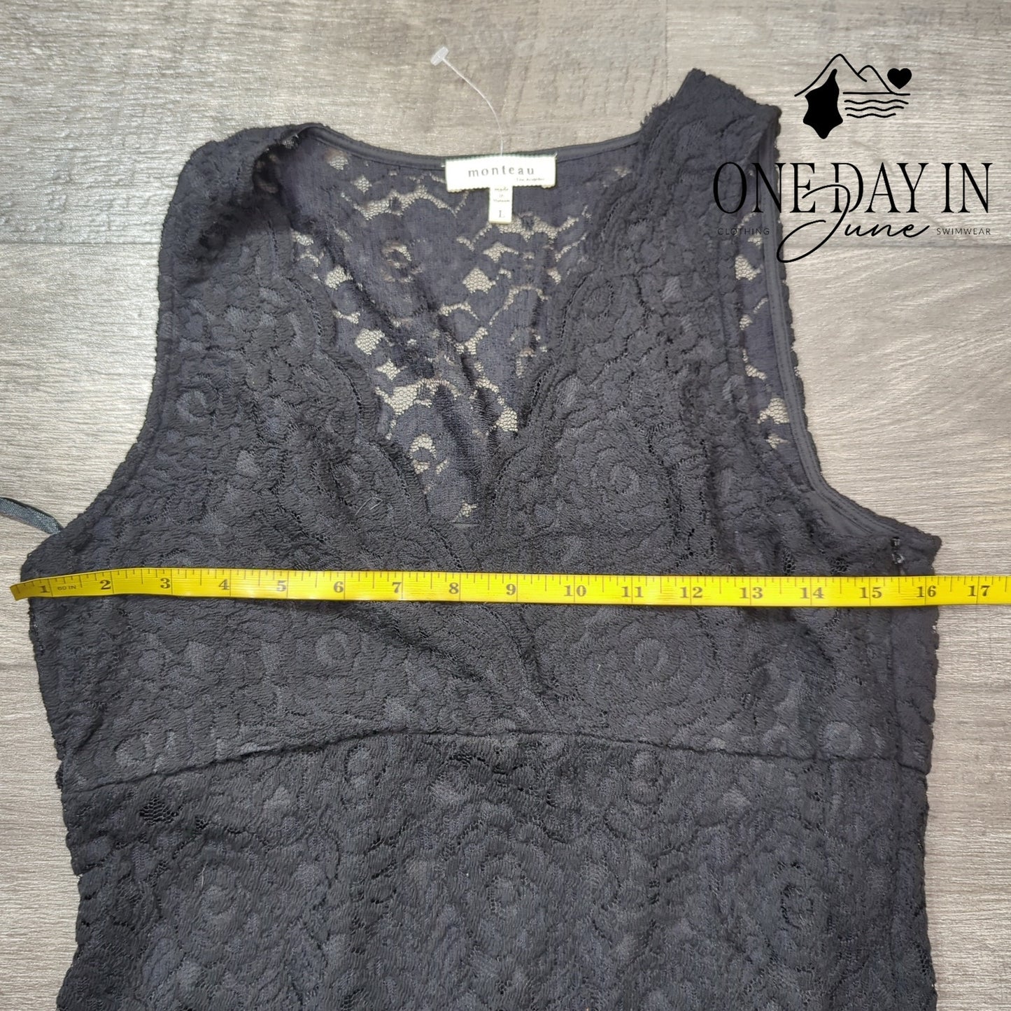 Monteau Lace Layered Mini Dress Size L