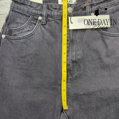 Rolla's Erin Dusters High Rise Slim Distressed Jeans Black NWT Size 2 (26)