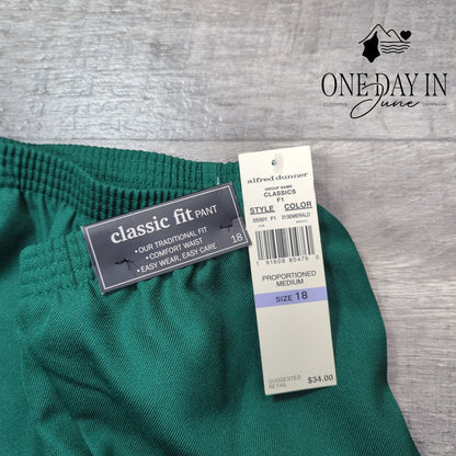 Alfred Dunner Classic Fit Pull On Pants Size 18
