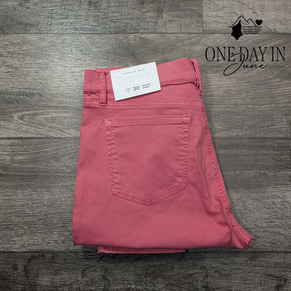 Loft Modern Skinny Jeans Pink Coral Stretch Denim NWT $69.50 Size 10