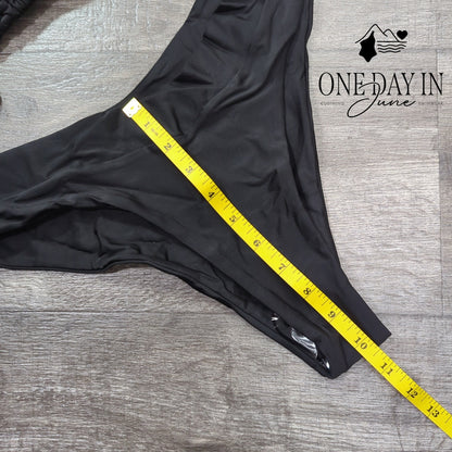 Meetall Halter Tie Back Cheeky Bikini Swimsuit Size L