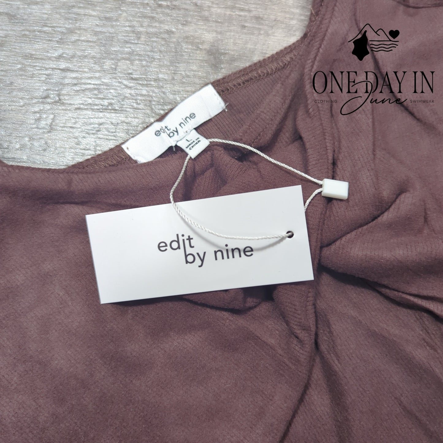 Edit by Nine Long Sleeve Bodycon Ribbed Mini Dress Size L