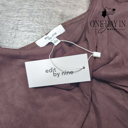 Edit by Nine Long Sleeve Bodycon Ribbed Mini Dress Size L