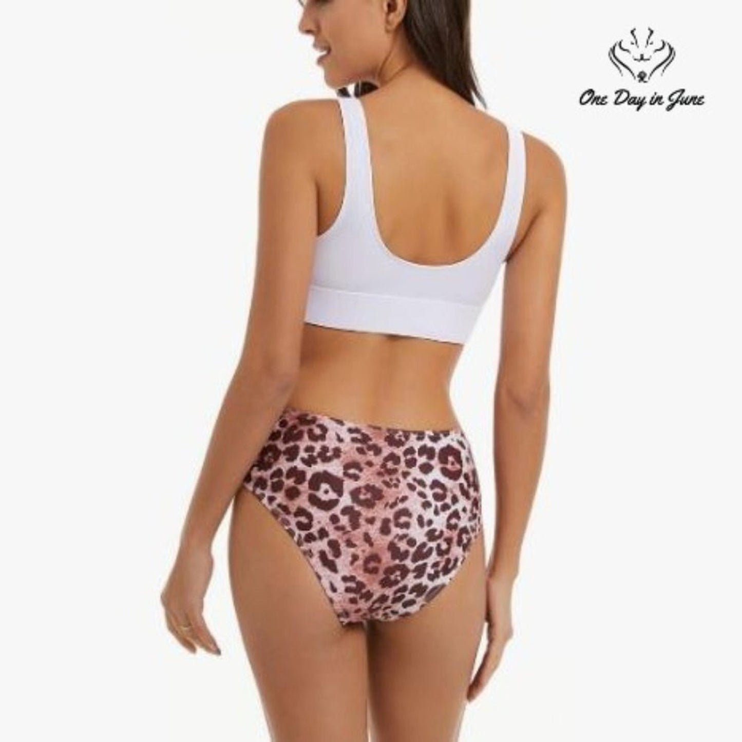 Combor Buckle Front Leopard Bikini Swimsuit Size L