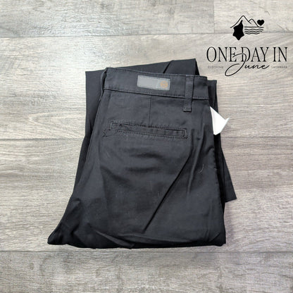 AG Adriano Goldschmied The Layla Cropped Flare Trouser Pants Black NWT 27 Size 4