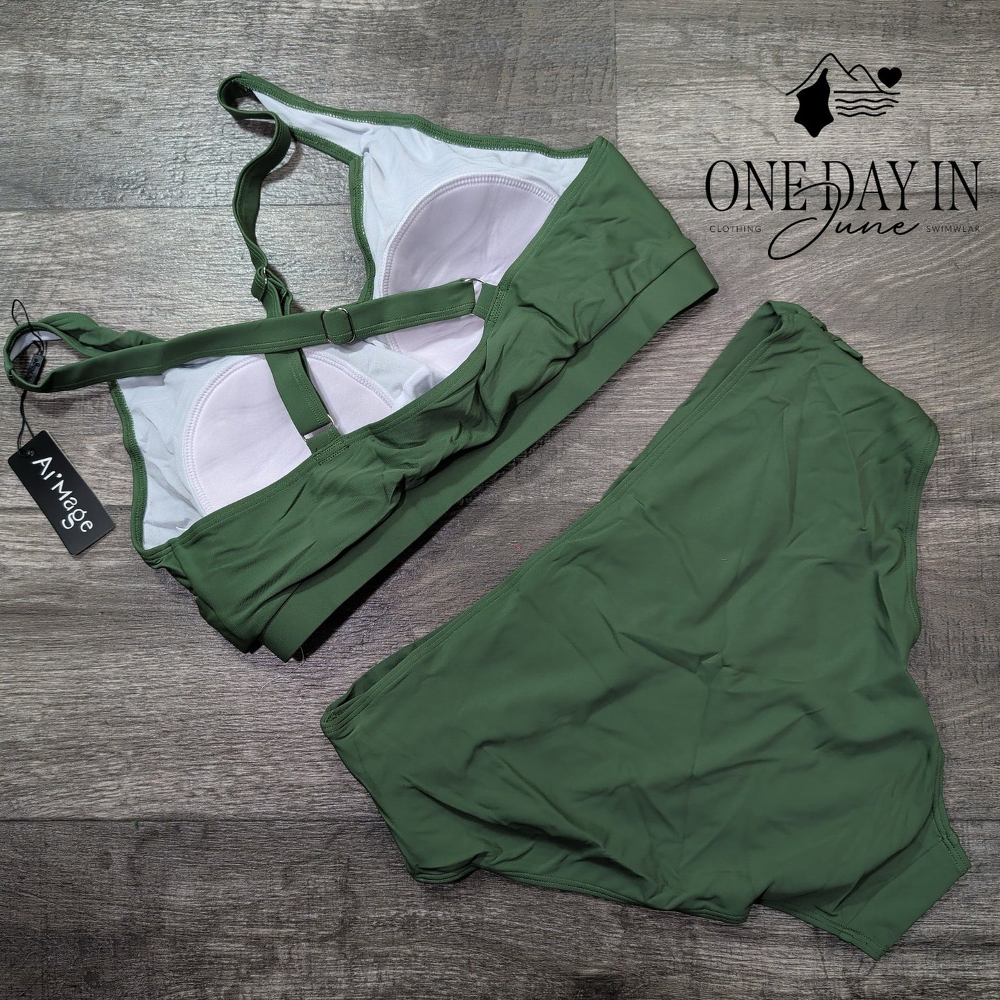 Aimage Cross Front Bikini Swimsuit Size XL