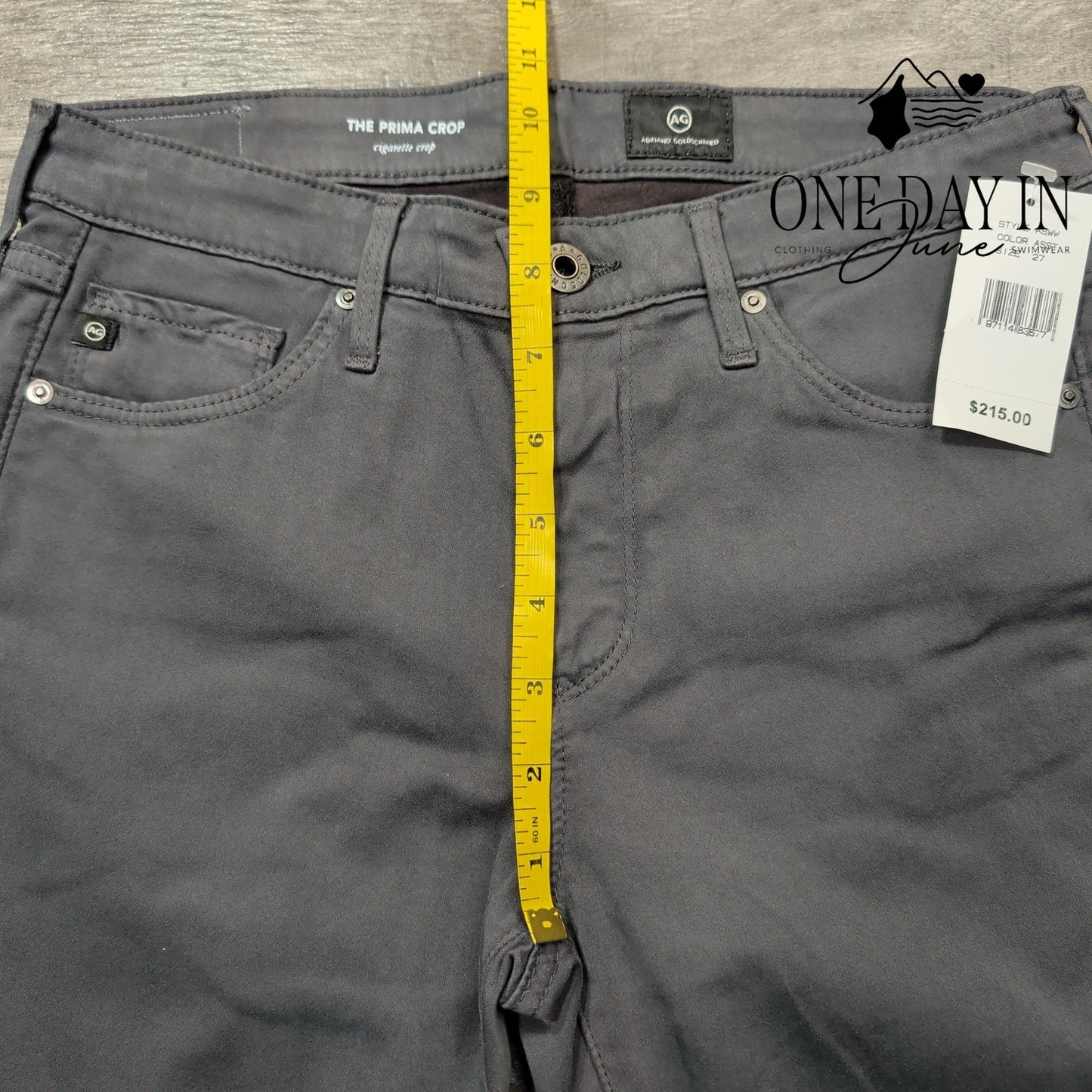 AG Adriano Goldschmied The Prima Crop Cigarette Crop Jeans Size 4 (27)