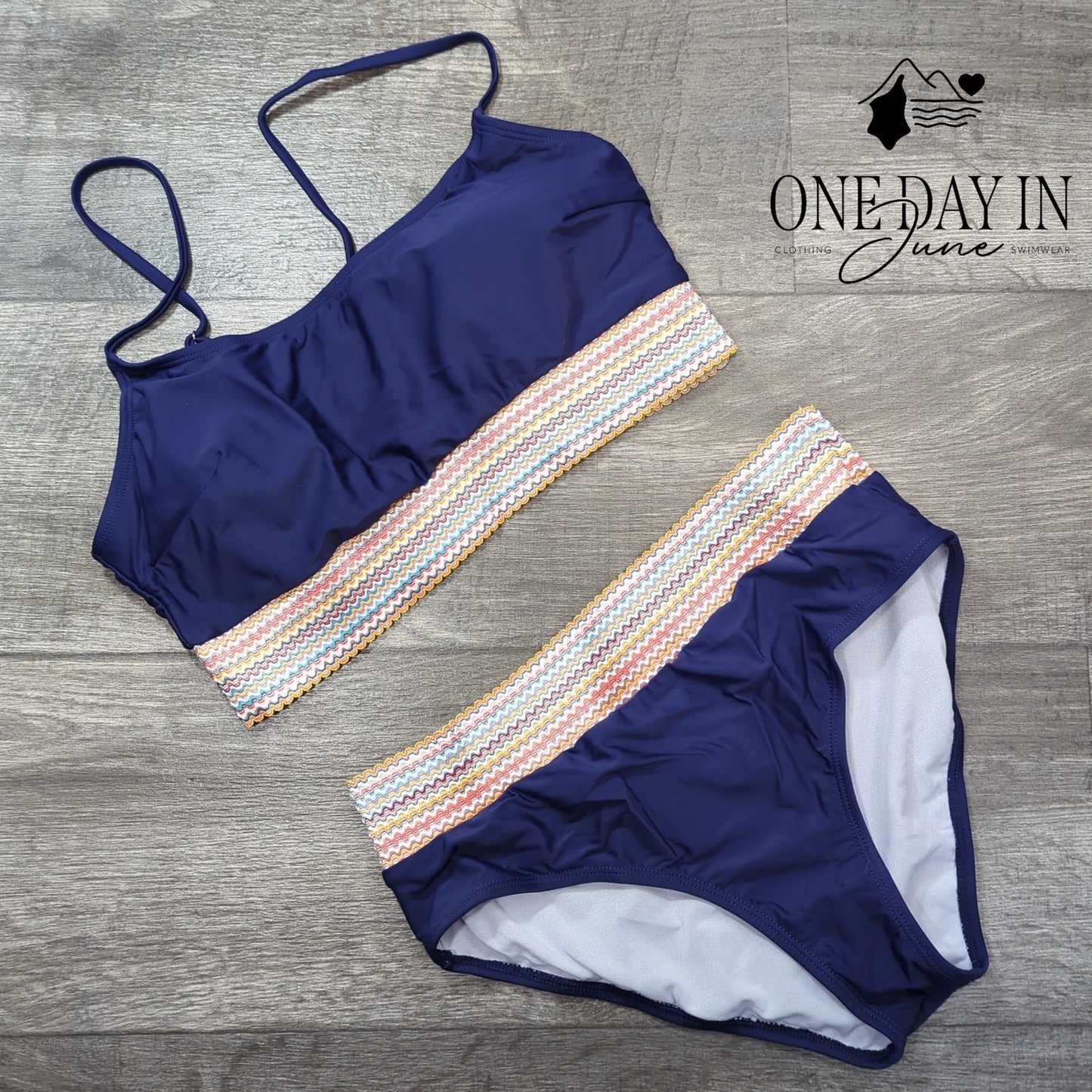 Blooming Jelly Crop Bikini Swimsuit Size L