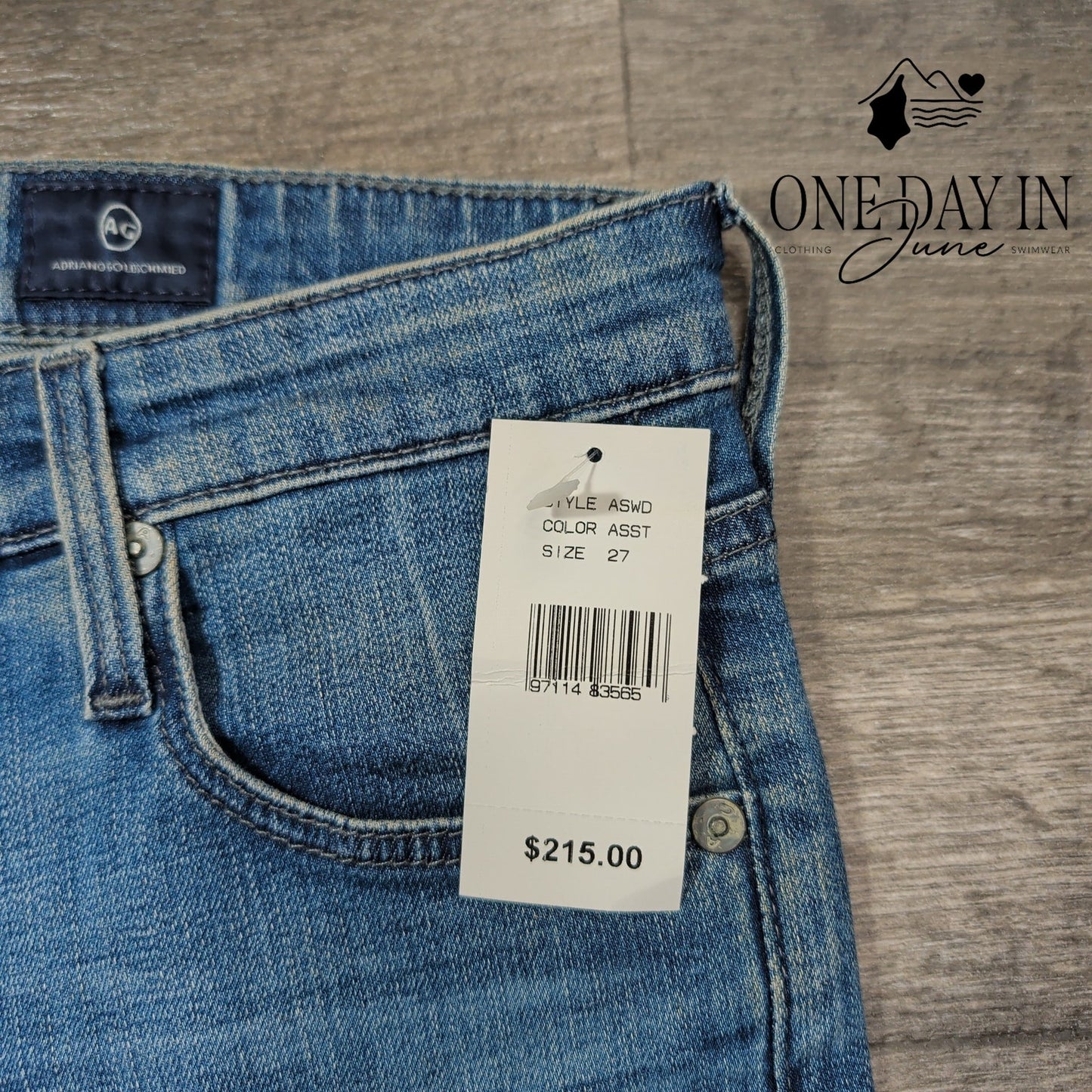 AG Adriano Goldschmied Farrah Skinny Ankle High Rise Raw Hem NWT $215 Size 4 (27