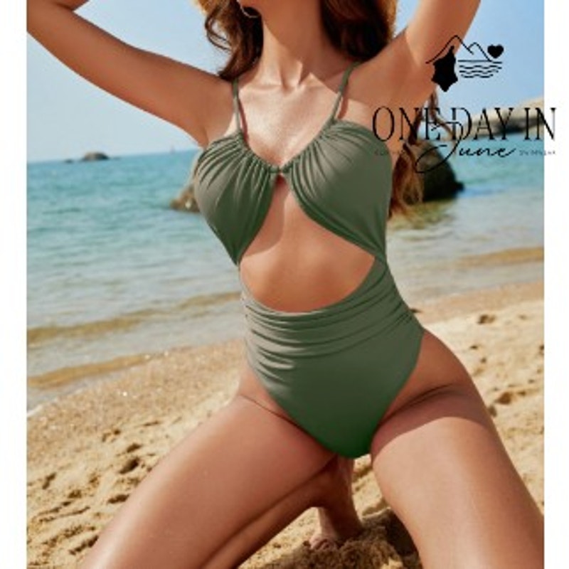 Blooming Jelly Cut Out One Piece Swimsuit Size M