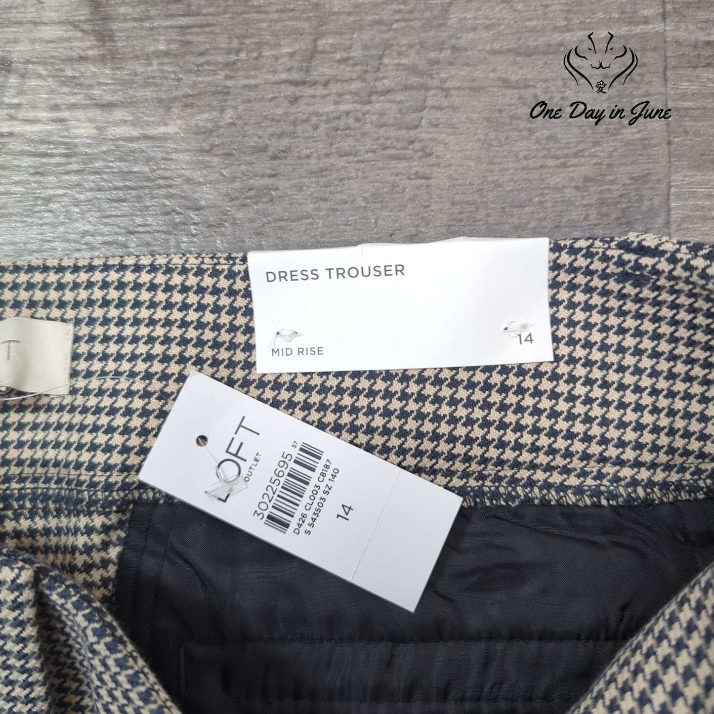 Loft Mid Rise Dress Trouser Pants Size 14