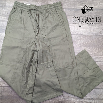 Banana Republic Wide Leg Pull On Drawstring Pants Size S