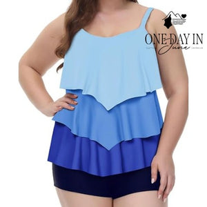 Hanna Nikole Plus Size Boyshort Tankini Swimsuit Size 24W