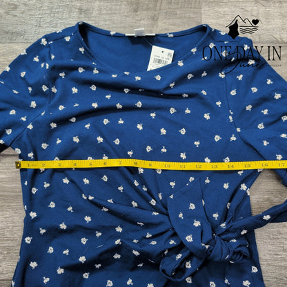 On 34th Short Sleeve Tie Side Dress Size M