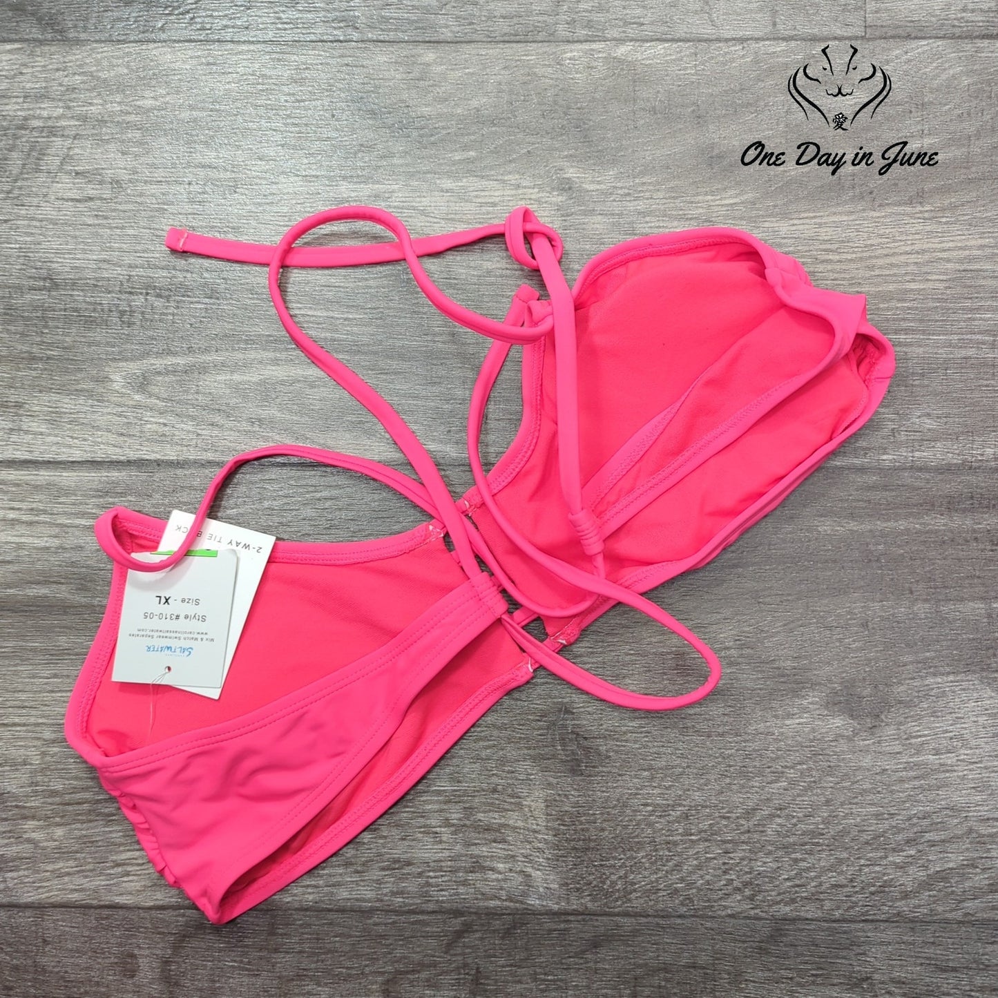 Carolinas Saltwater Two Way Tie Back Bikini Top Size XL