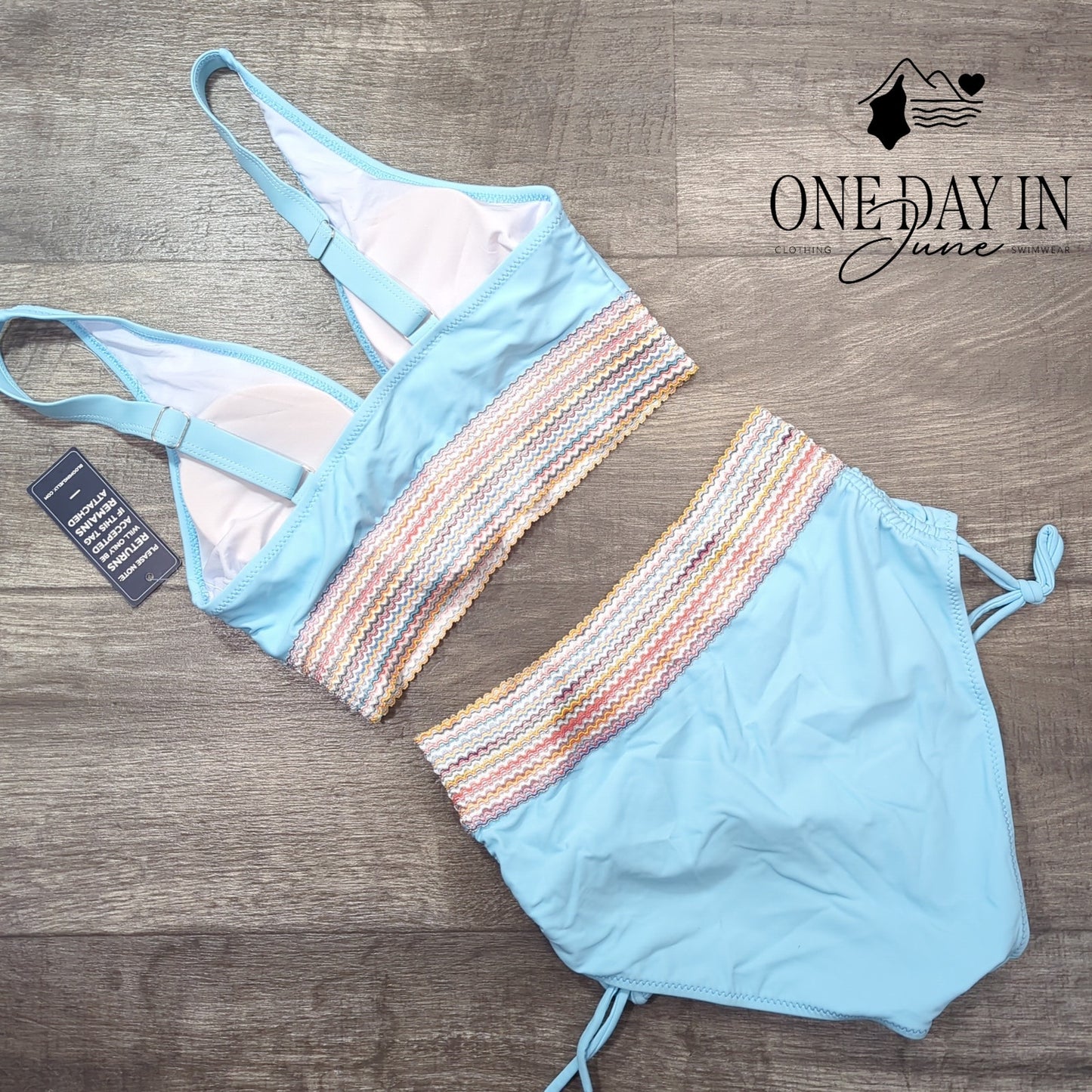 Blooming Jelly High Waist Bikini Swimsuit Size S