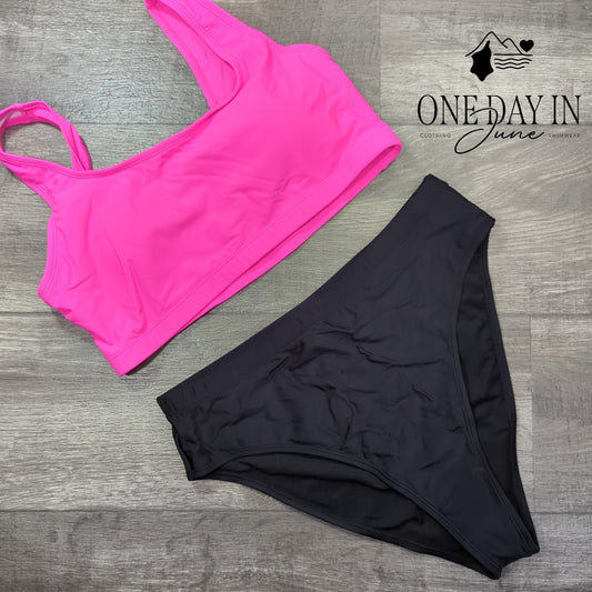 Charmo High Waist Crop Bikini Swimsuit Size XL