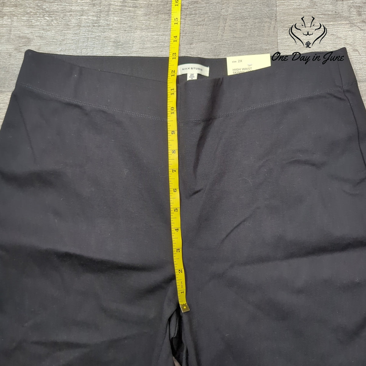 Max Studio High Waist Skinny Ankle Leggings Black NWT Size 2X