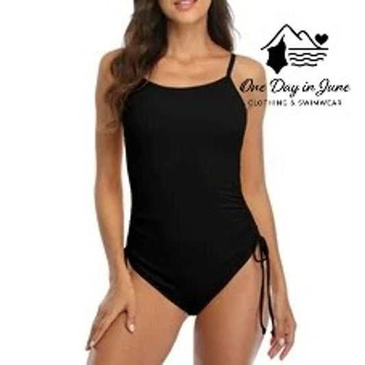 Charmleaks Plus Size Ruched Side One Piece Swimsuit Size 2X