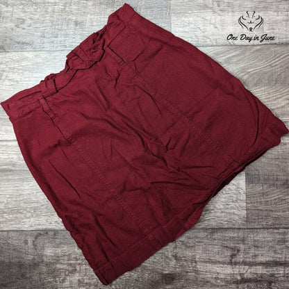 Banana Republic Linen Button Front Mini Skirt Size 6